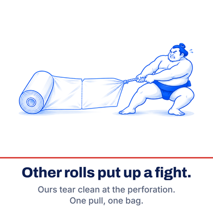 Commercial Dog Waste Roll Bags, Case of 2,000