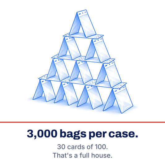 Header pet waste bags