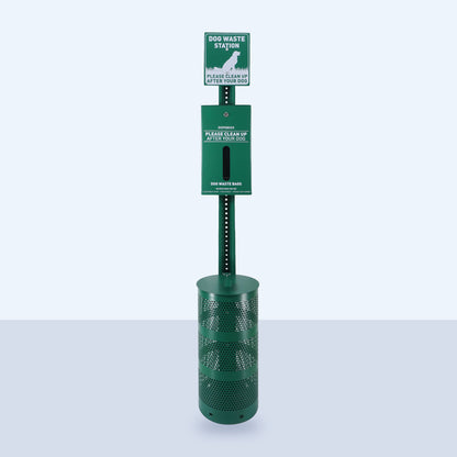 Dog Waste Station with Header Bag Dispenser