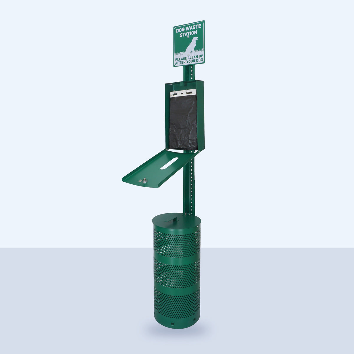 Dog Waste Station with Header Bag Dispenser