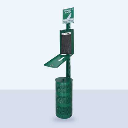Dog Waste Station with Header Bag Dispenser