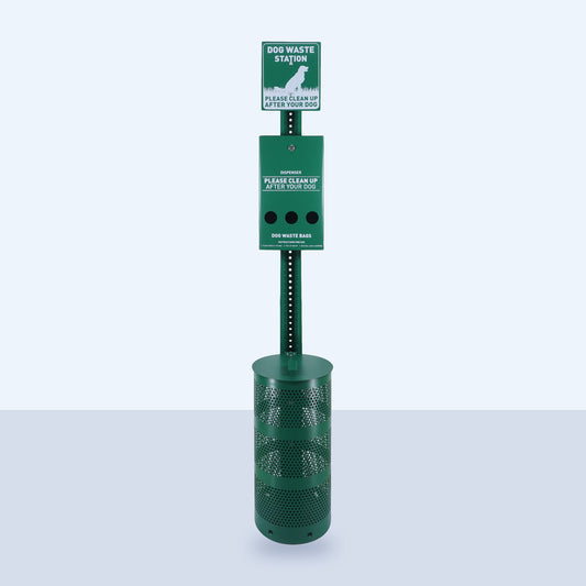 Dog Waste Station with Roll Bag Dispenser
