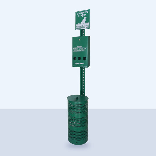 Dog Waste Station with Roll Bag Dispenser