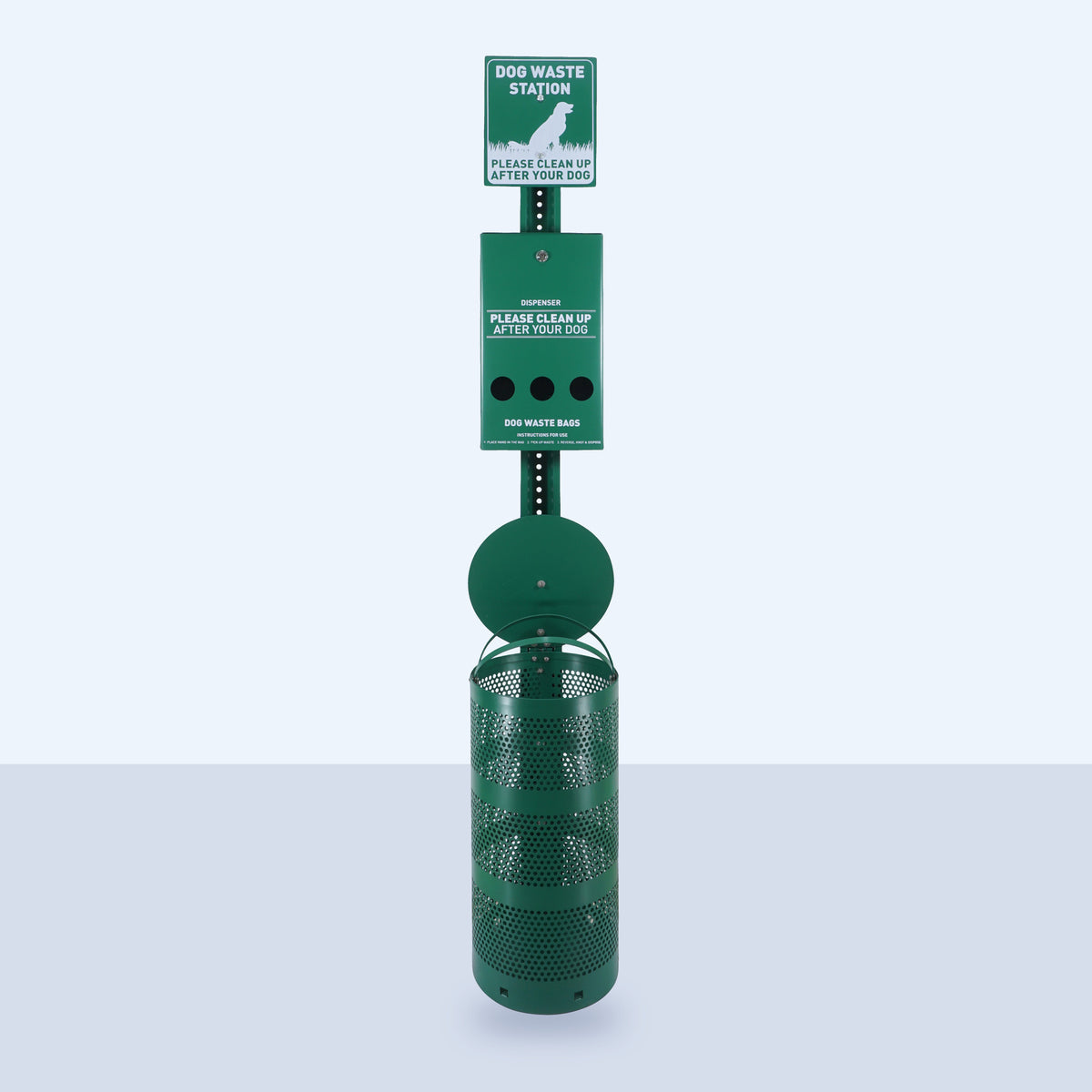 Dog Waste Station with Roll Bag Dispenser